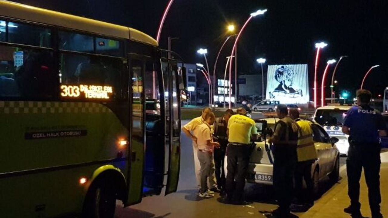 Halk otobüsleri denetiminde, çivi çakılı sopa ve çakılar ele geçirildi!