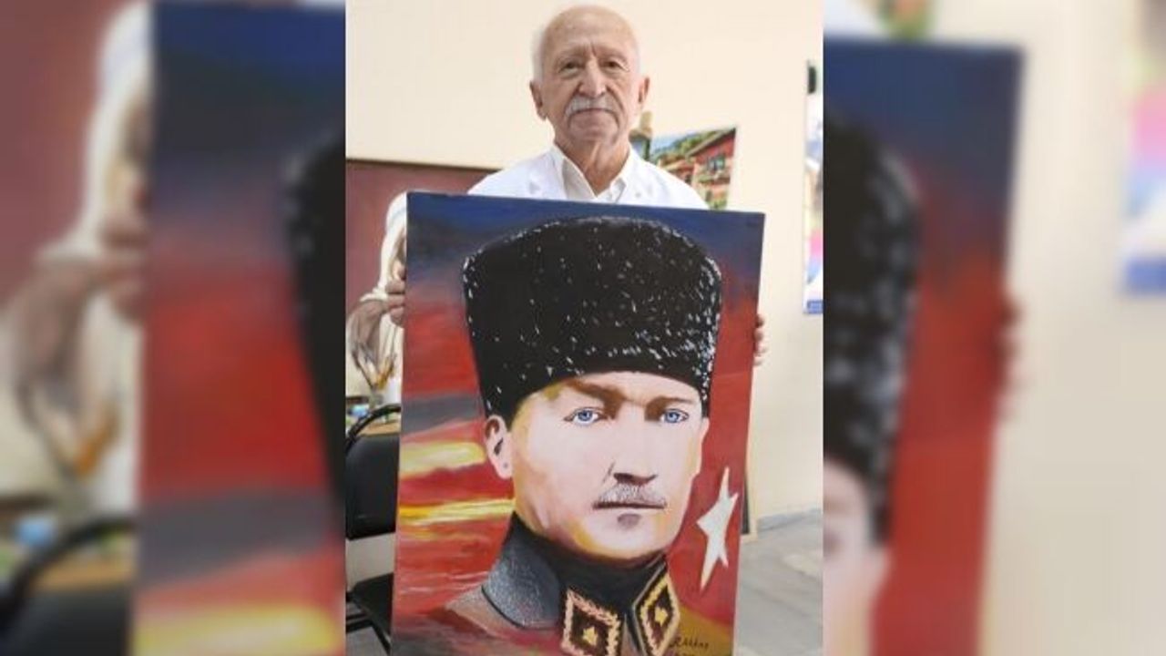 83 yaşındaki Rafet dede KO-MEK’te ressam oldu