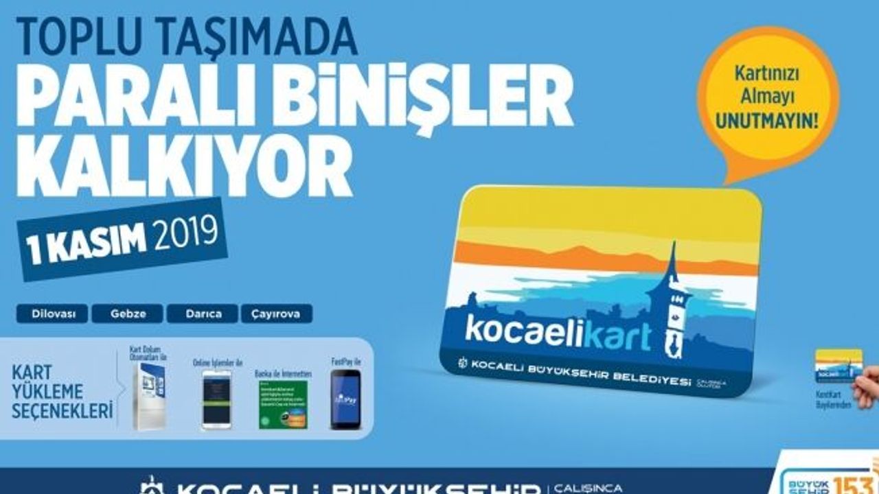 Halk otobüslerinde paralı binişler 1 Kasım'dan itibaren kaldırılıyor