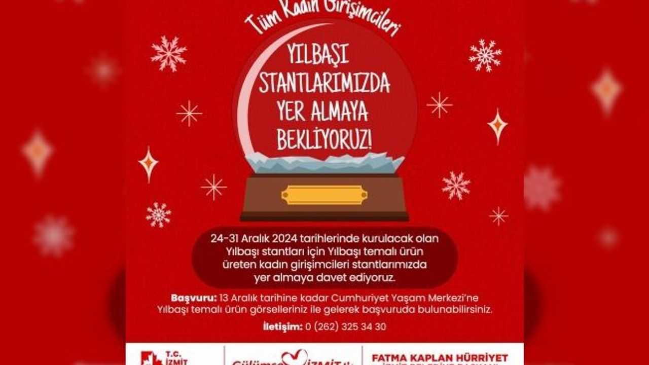 İzmit Belediyesi Yılbaşı pazarı başvuruları başladı