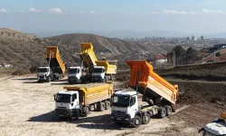 Keçiören'de dron destekli hafriyat kamyonu denetimi