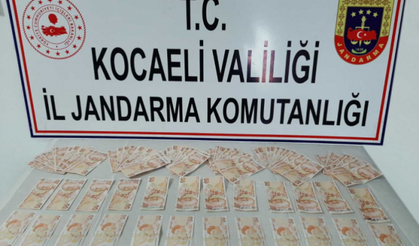 Gebze'de 12 bin 800 lira tutarında sahte para ele geçirildi