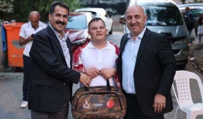 Özel birey Enes'in askerlik hayali gerçek oldu