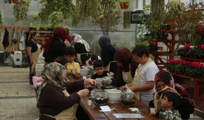 Bahçem Çayırova'da teraryum atölyesi