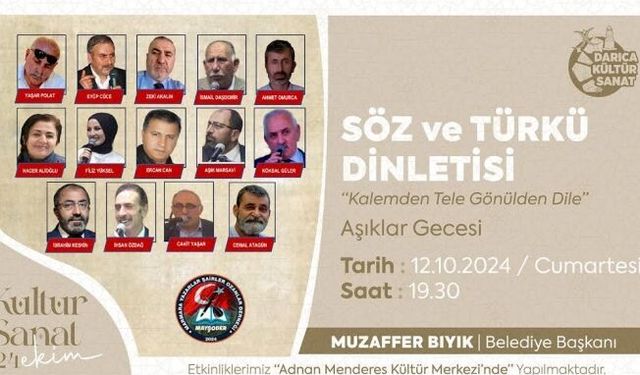 Darıca’da Aşıklar Şöleni düzenlenecek