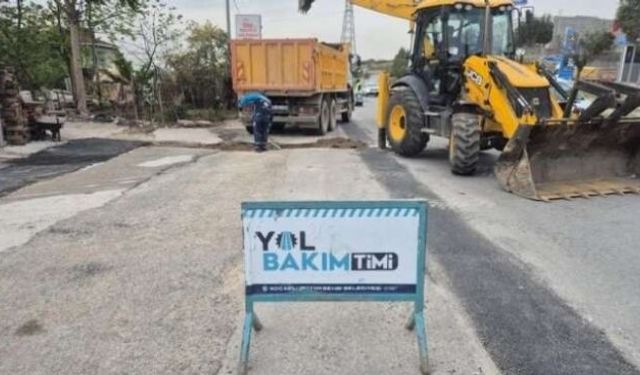 Dilovası’nda yollara bakım ve onarım