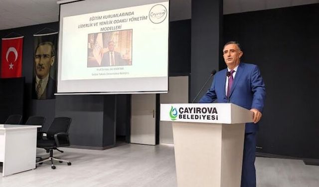 GTÜ Rektörü Çayırova’daki söyleşide konuştu
