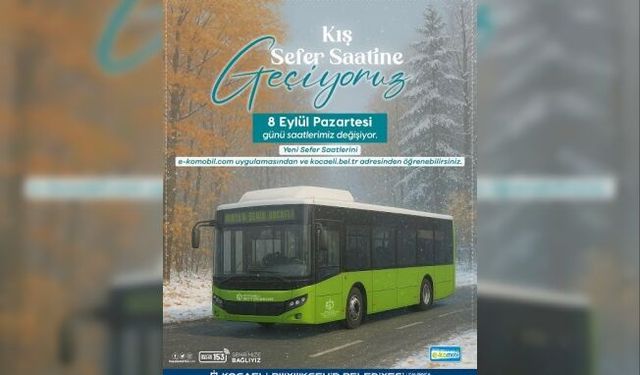 Toplu taşımada kış tarifesi düzenlemesi