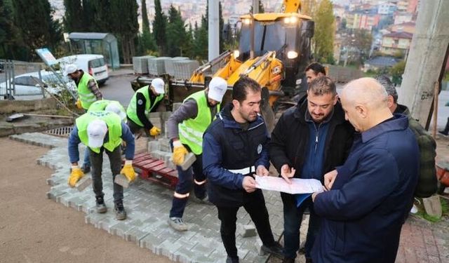 Başkan Büyükgöz Adem Yavuz mahallesi’nde üstyapı çalışmalarını yerinde inceledi