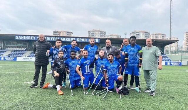 Gebze belediyesi ampüte futbol takımı lige fırtına gibi başladı