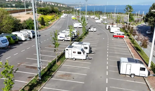 Darıca'da karavan denetimi... Kaydı olmayan karavanlar çekilecek