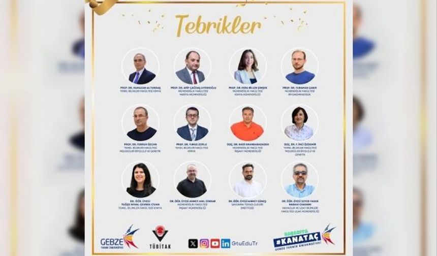 TÜBİTAK 1001'den GTÜ'nün 12 projesine destek