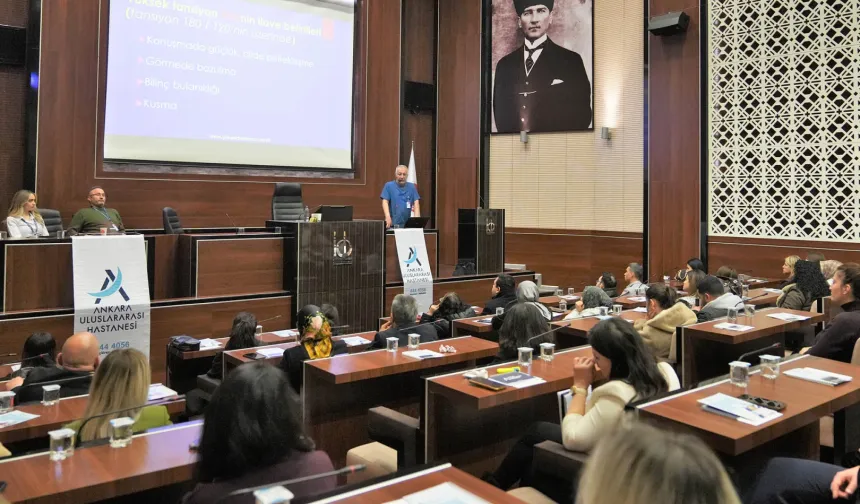 Keçiören'de belediye personeline sağlık bilinçlendirmesi