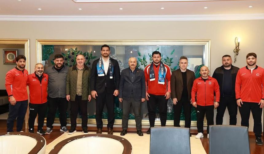 Güreş camiasından Gebze'ye nezaket ziyareti