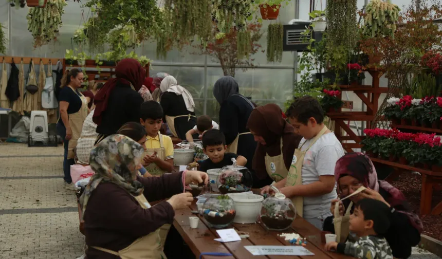 Bahçem Çayırova'da teraryum atölyesi